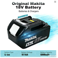 100% Original makita 18v battery 6.0 Ah Rechargeable Power Tool makita 18 v Battery, Replaceable LED Lithium-ion, BL1860B