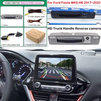 Dynamiczna Kamera Cofania w Kierunku Bagażnika z Trajektorią dla Forda Fiesta MK8 HB 2017 2018 2019 2020 2021 2022 SYNC3/SYNC2.5 Kamera Parkowania