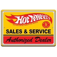 Tin Metal Sign Toy Metal Cars Garage Man Cave Authorized Dealer-Aluminum