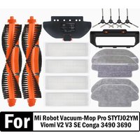 Für Xiaomi Mi Robot Vacuum-Mop Pro STYTJ02YM Viomi V2 V3 SE Conga 3490 3690 Zubehör Hauptbürste Seitenbürste Hepa-Filter Wischmopp-Teile