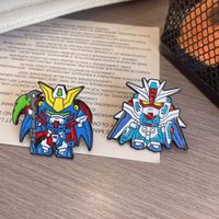 Gundam Mecha Pilot Metal Pin Japanese Anime Badge Robot Warrior Fashion Accessory For Students Bags Clothes Decoration