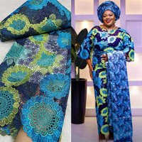 2025 African Nigerian High-Quality Embroidery Mesh Lace Fabric French Tulle Sequins for Wedding Party Dresses 5 Yards JH0074