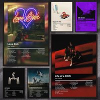 Rapper D-Don Toliver Poster Modern Aesthetic Canvas Wall Art Poster Cool Room Stuff Bedroom Decor