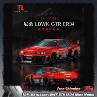 1:64 Top Lux Nissan Lbwk Gtr Er34 Super Black And Red Silhouette - Simulated Alloy Miniature Die-Cast Model Collectible Toy Gift