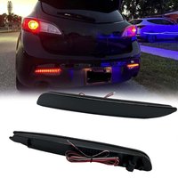 1 Pair For Mazda3 Mazda 3 2010 2011 2012 2013 Black Smoked Lens LED Bumper Reflector Tail Brake Light For MAZDASPEED3