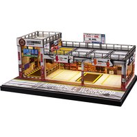 1:64 Scale Car Garage Diorama Model Assemble LED Lighting Car Parking Lot Backdrop Display Scene Model Toy Collection Gift