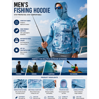 UPF50+ Fishing Shirts Men Sun Protection Long Sleeve Jerseys Summer Fishing Clothes Anti-UV Fishing T-Shirt