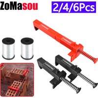 1-6pcs Bricklaying Wire Drawer Liner Construction Tool Bricklaying Wall Builder Building Wire Frame Brick Liner Runner Levelers
