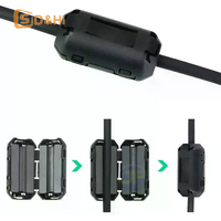 5/10Pc Noise Filter Ring Wiring Cable Clamp 3.5-13mm Toroidal Core Ferrite Bead Clip Choke RFI Noise Filter Clip Noise Filter
