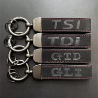 Leather Men Keyring Luxury Women Car Keychain For Jetta VW Golf 7 6 5 4 8 MK7 MK6 MK5 MK4 TSI TDI GLI GTD Keychain Accessories