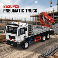 MouldKing 17063 Pneumatischer LKW-Kran Bausteine Technisches APP&RC Ingenieur-Montagemodell Bausteine-Set DIY Erwachsenen-Geschenk 2530 Teile