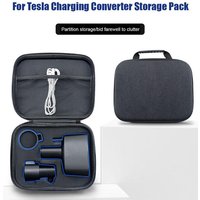 For Tesla Charger Adapter CCS1/J1772 Storage Bag, Fireproof EVA Case for EV Charging Cable Accessories Organizer