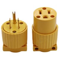 America L5-15R L5-15P 15A US Industry Power Socket Plug Male Female 3 Pole Locked Wiring Connector L6-15R 6-15P Type B Yellow