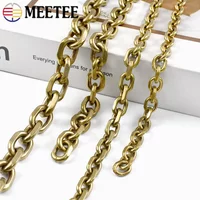 50/100cm Solid Brass Metal Chain Belt Bag Strap Wallet Handbag Jeans Pants Decor Chains Connect Buckle DIY Hardware Accessories