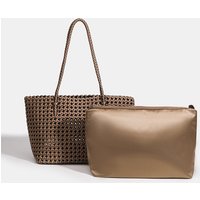 Nylon Bucket Bag Women Shoulder Strap Handbag Woven Tote Luxury Designer Medium Size