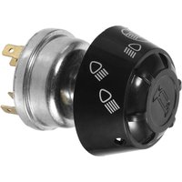 Universal Tractor Excavator Truck Horn and Lighting Switch - Round 3-Position Rotary Switch for Interior Light Control