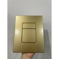 Matte Gold Dual Flush Plate for Grohe Concealed Gd2 Cisterns (water-saving, Pneumatic Drop Valve Av1), 156 X 197mm, 38966kf0