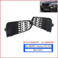 Honeycomb Mesh Front Lower Bumper Fog Light Grille For BMW 2 Series F22 F23 2013-2017 Fog Lamp Grill M Sport Car Accessories