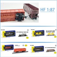 HO Scale HF 1:87 Boxcar/Low-side Open Wagon/Oil Tanker Mini Train Model Classics Adult Souvenir Gift Hobby & Toys