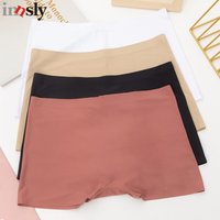 3 pièces/ensemble femmes Boyshort glace soie sans couture femme Boxer taille moyenne été respirant dames sécurité pantalons courts pour les filles
