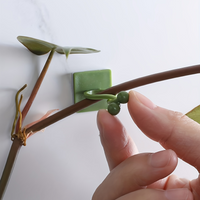 10pcs-pack Plant Climbing Wall Fixture Clips Rattan Vine Fixer Self-Adhesive Hook Invisible Garden Binding Clip Wall StickyClip