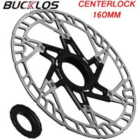 AliExpress BUCKLOS 160mm Bicycle Centerlock Disc Rotor High Strength MTB Road Bicycle Hollow Cooling Brake Disc with Lock Ring Center Lock Rotors