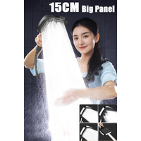New 15CM Big Panel Massage Spa Pressurized Shower Head Square 4 Modes High Pressure Large Flow Rainfall Bathroom Handheld Shower