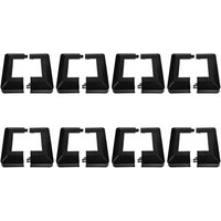 8Pcs Plastic Split Post Cover Skirt for Outdoor Fence Deck Railing Square Tube Posts Decorative Base Cover Protection