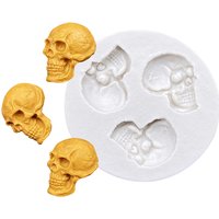 Skull Halloween Silicone Sugarcraft Mold Resin Tools Cupcake Baking Mould Fondant Cake Decorating Tools