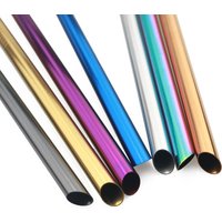 1Pcs Reusable Drinking Straw Stainless Steel Straw Wide 12mm Metal Straw Set Pearl Milkshake Bubble Tea Straw With Cleaner Brush