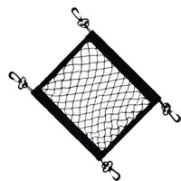 Motorcycle Cargo Net High Elastic Double Layer Motorcycle Net for Helmet Storage 11"X11" Bungee Cargo Net with Hooks Luggage Net