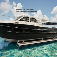 36ft Aluminum Luxury Yacht for 8 People Outboard Engine Touch Screen Control Cruising & Fishing Sports Leisure Boat