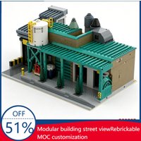 NEW 3934 PCS MOC Modular Laundromat and Superlab Building Blocks Educational Assembly Toy Christmas Creative Gift For Collection