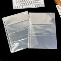 10pcs Banknote Collection Supplies Page Card Booklet Insert Replacement A4 11 Holes Postcard Organiser for Banknotes/stamps/card