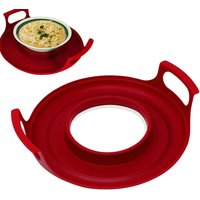 Microwave Plate Tray Microwave Handle Tray Hot Bowl Holder Heat Resistant Microwave Bowl Cozy Microwave Holder Carrying Tray