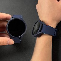 1 band/2pc(Strap & Case Set) for Samsung Watch FE/7/6/5/4/5 Pro Flat Stitch Style Fits 40/44/45mm Dial Drop Protection Gift Box