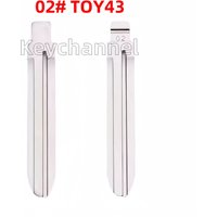 10PCS TOY43 TOY43AT Car Key Blade 02# KD Key Blade for KD VVDI KEYDIY XHORSE for Toyota Corolla Camry Aixo Hilux Wish Vios