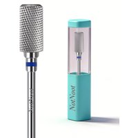 NotNoot Carbide Nail Drill Bit 3/32",Professional Cylinder Barrel Efile Nail Bit,Safety Flat Top Fast Remove Acrylic Hard Gel fo