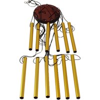 Aluminum and Pine Wind Chime Featuring Hand-Assembled Spiral Suspension for Consistent Tone Projection in Residential Settings