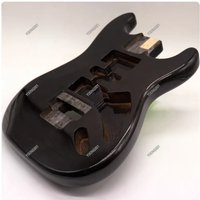 Black Barrel Electric Guitar Body FY ST Style Double Shake Tremolo System Durable Replacement for Musicians