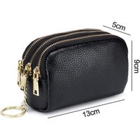 Genuine Leather Mini Pocket Change Pouch Small Money Bag Purse Card Coin Key Holder Short Women Wallet