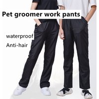 Pet Grooming Work Clothes Long Trousers Cropped Pants Waterproof Shorts Non Hair Stained Hair Salon Barber Shop Uniforms Y0517