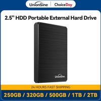 UnionSine 2.5' Portable External Hard Drive USB3.0 Storage 250GB/320GB/500GB/1TB/2TB Compatible with PC Mac Desktop MacBook