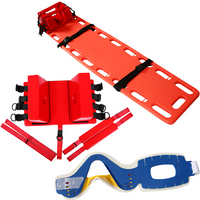 Water Rescue Spine Board Stretcher with Neck Support, Folding Floating Fixed Lifting Plate for Emergency First Aid