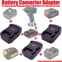 ALASICKA Adapter MT18MTB DM18MTB BS18MTB for Makita/Dewalt/Milwaukee/Bosch 18V Li-ion Batteries Convert To for Metabo 18V Tools