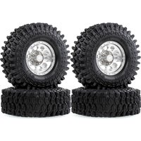 1.9 Beadlock Wheels and Tires for Traxxas TRX4 Axial SCX10 II III Redcat Gen8 Gen7 12mm Hex 1/10 Crawler Upgrades