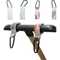 1PCS PU Leather Stroller Hook Baby Bag Rotatable Pram Organizer Cart Hook 360 Degree Stroller Accessories
