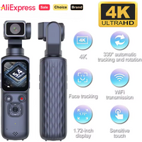 4K Ultra WiFi Handheld Vlog Video Camera 330° Face Tracking Touch Screen Sports DV Action camera for Outdoors Cycling Motorcycle