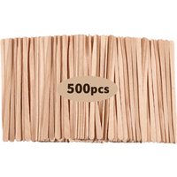 Viilife 500PCS Disposable Wood Stick Spatulas Log Hair Removal Wax Coating and Scraping Tool Eyebrow Trimming Wooden Stick