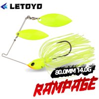 LETOYO 80mm 14g Spinnerbait Fishing Lure Wire Bait Metal Spinner Buzzbait Swimbait Hook peche Jig Kit Skirt For Bass Pike